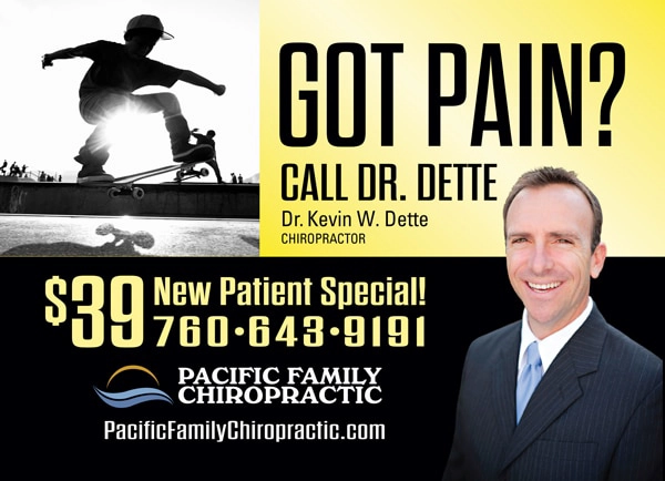 Chiropractor Vista CA Kevin Dette New Patient Special